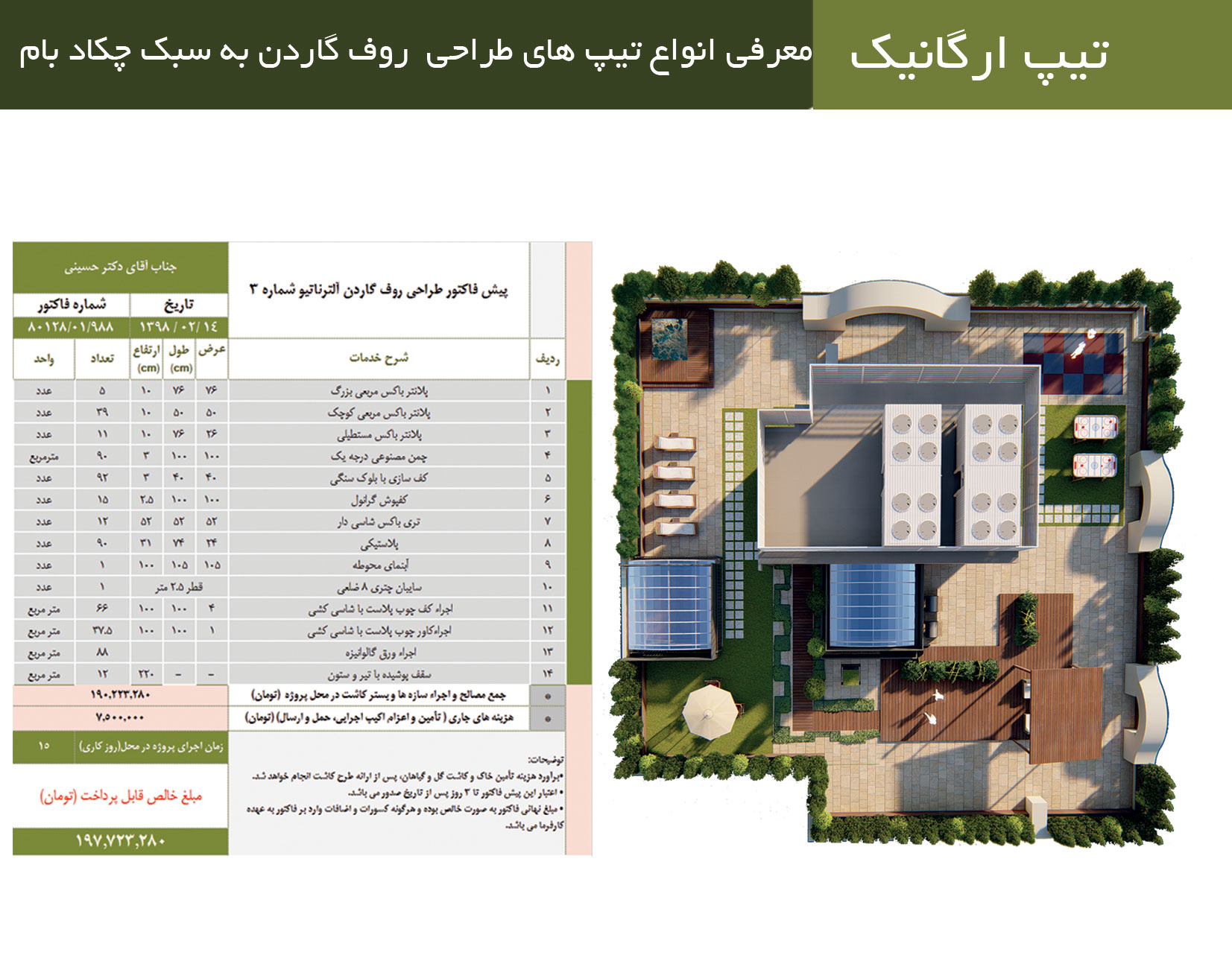 قیمت روف گاردن ارگانیک